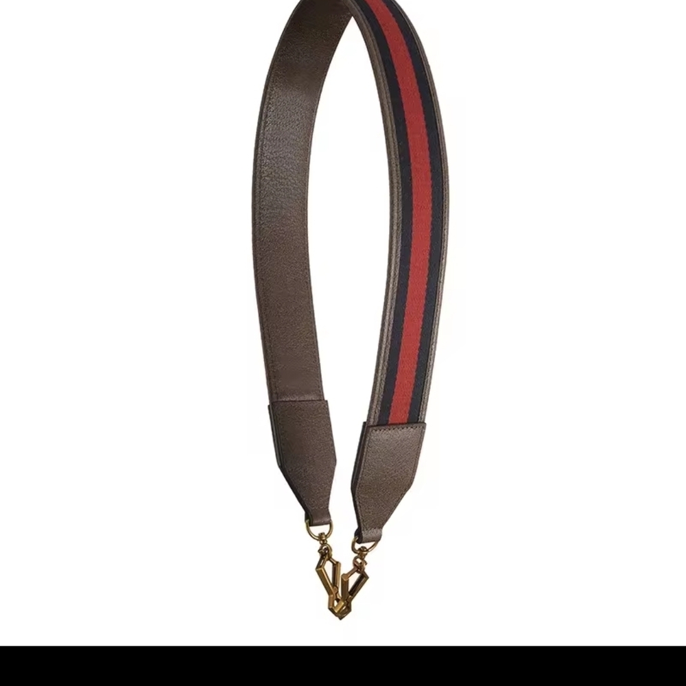 Brown and Red Bag Strap